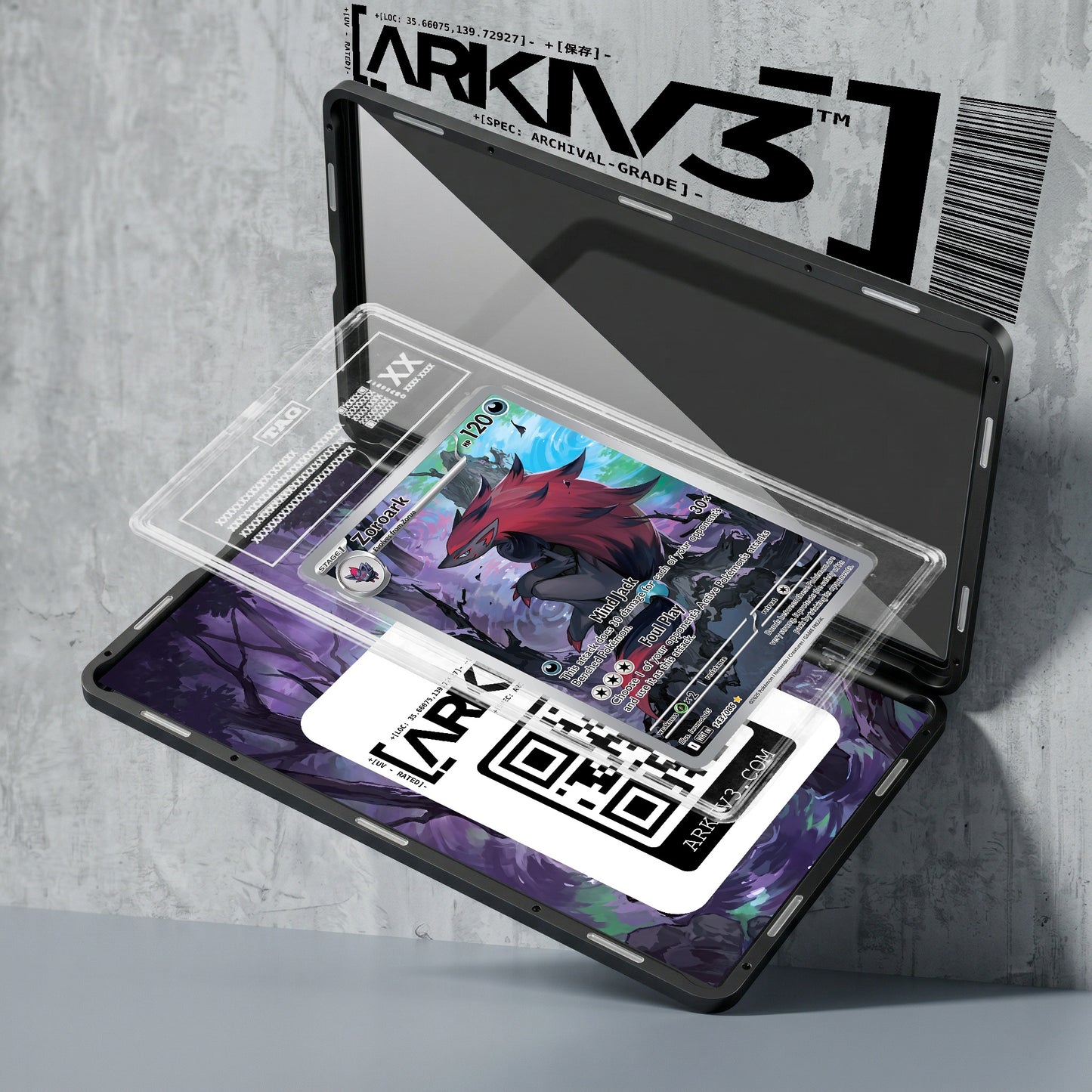 ARKIV3 TAG graded exploded mockup