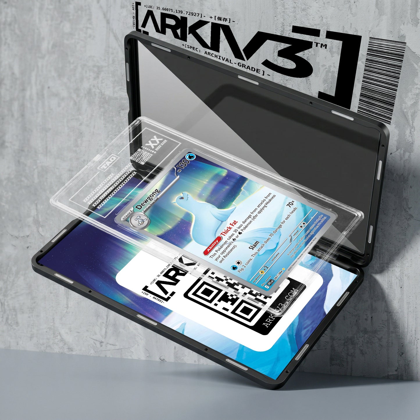 ARKIV3 TAG graded exploded mockup