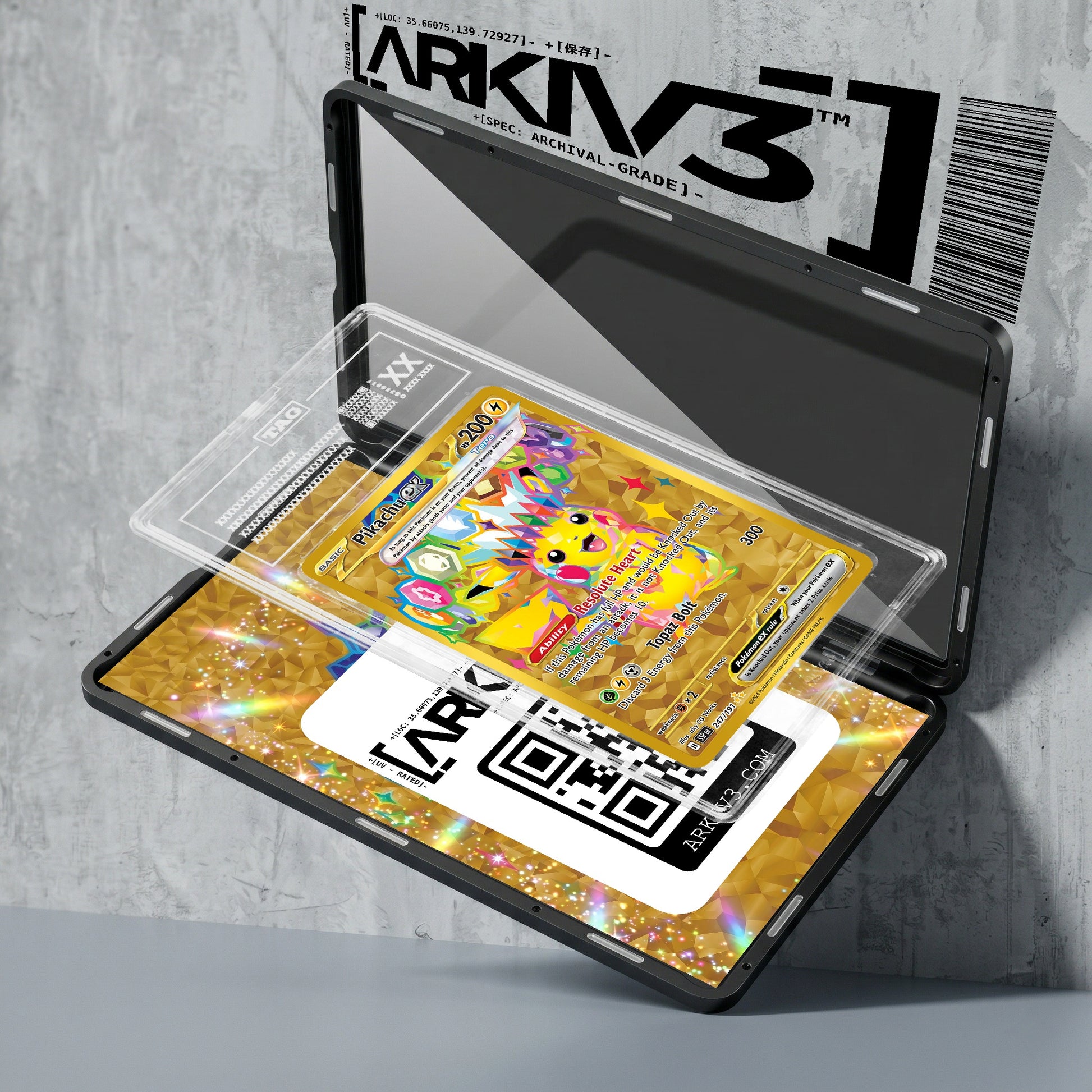 ARKIV3 TAG graded exploded mockup