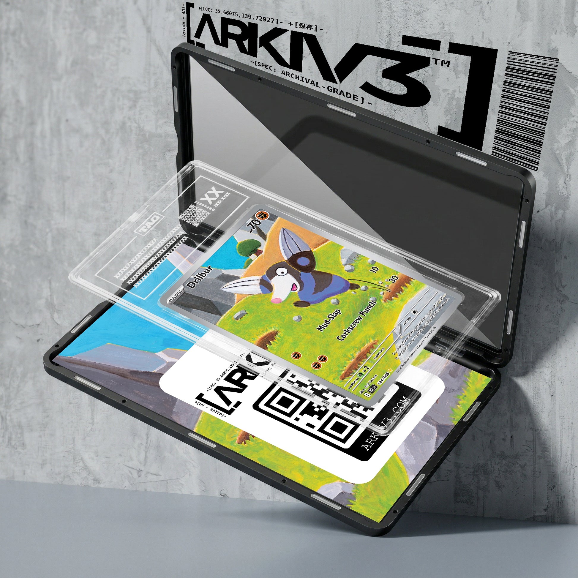 ARKIV3 TAG graded exploded mockup