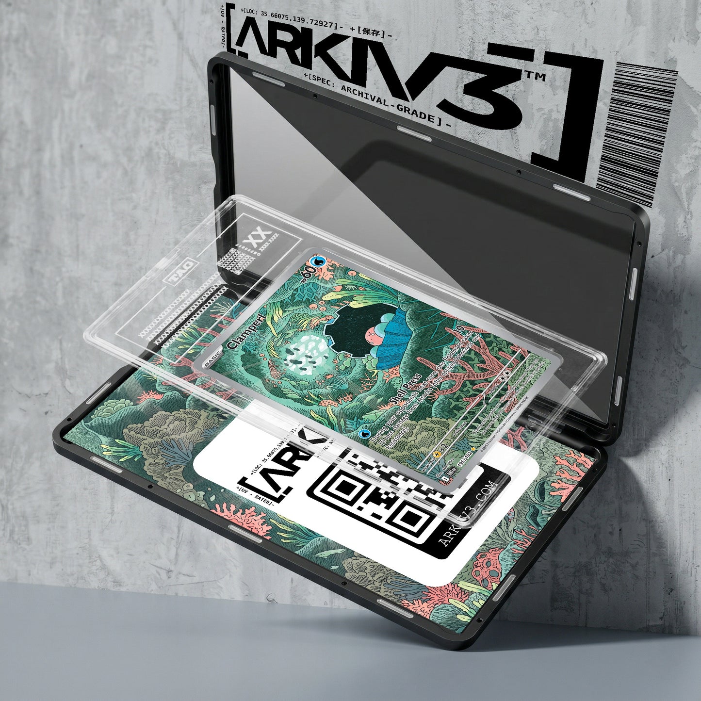 ARKIV3 TAG graded exploded mockup