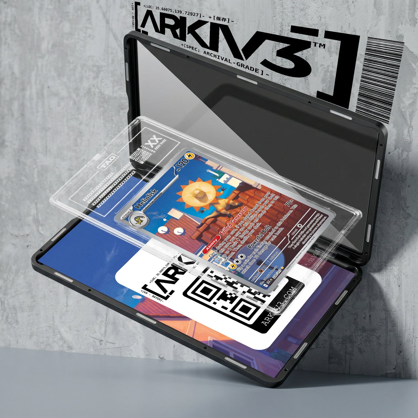ARKIV3 TAG graded exploded mockup