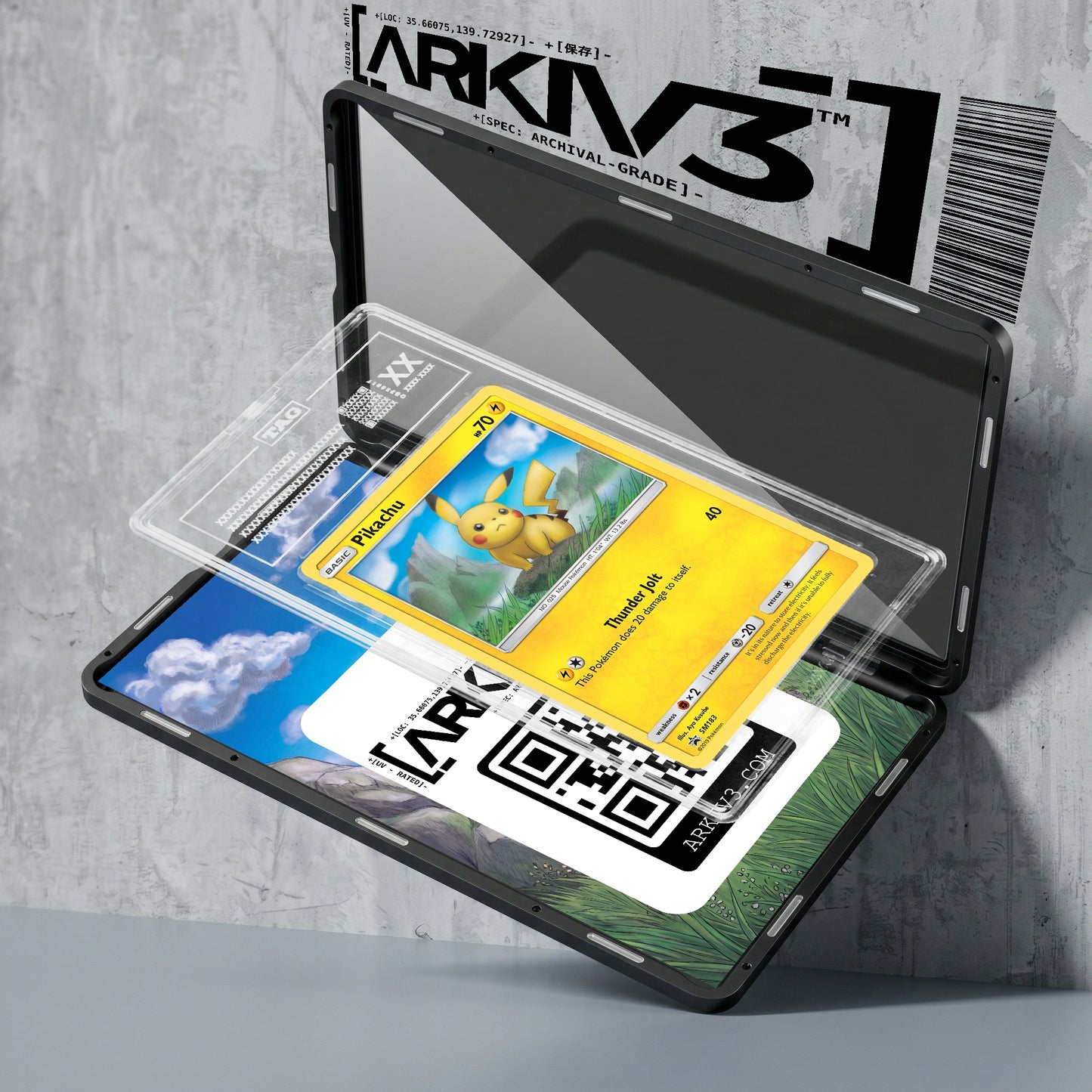 ARKIV3 TAG graded exploded mockup