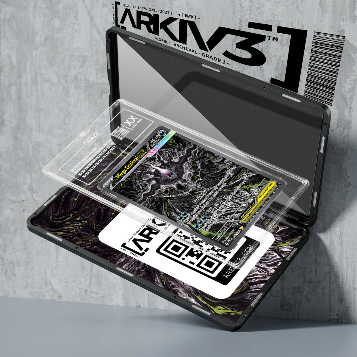 ARKIV3 TAG graded exploded mockup