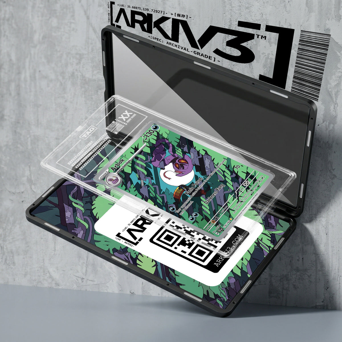 ARKIV3 TAG graded exploded mockup