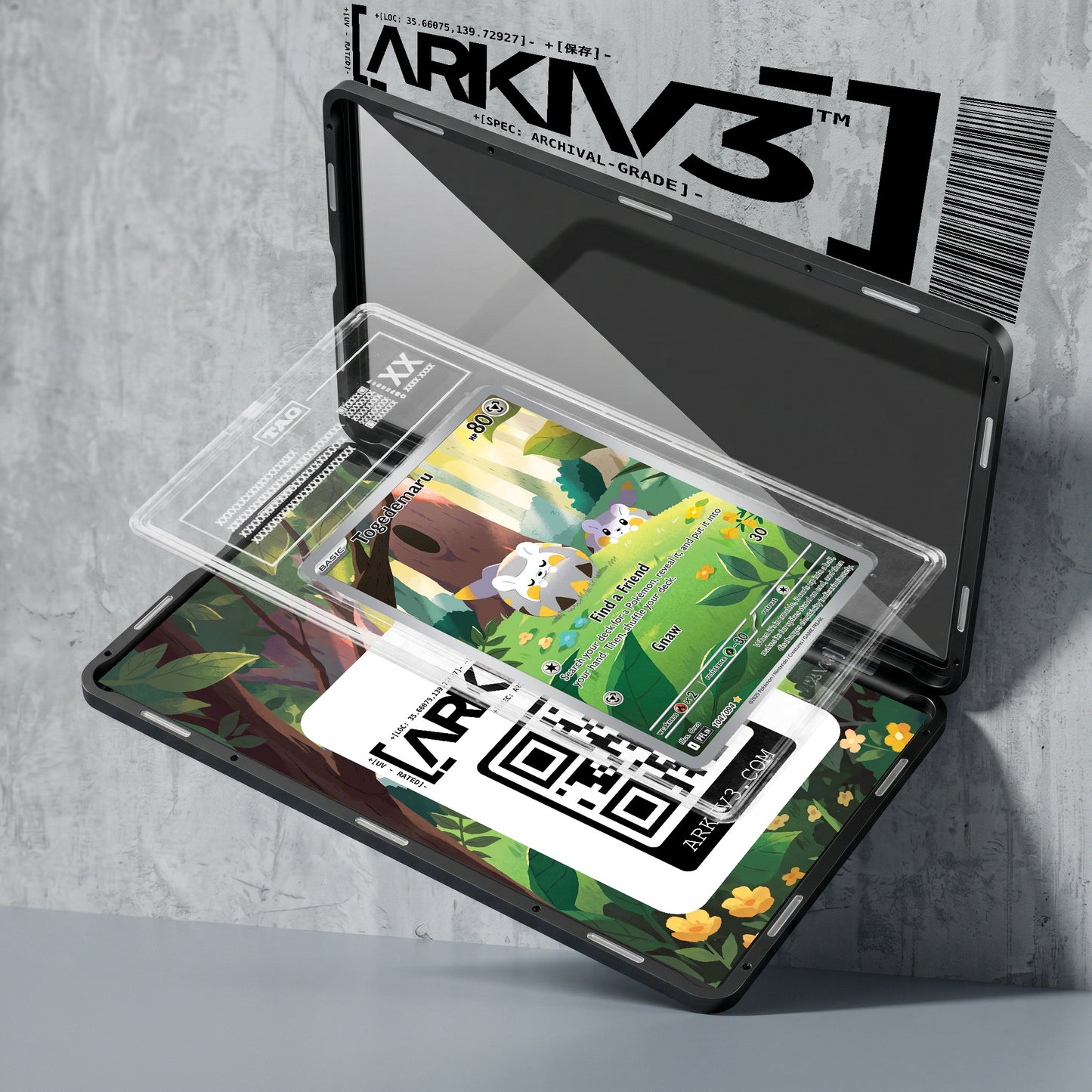 ARKIV3 TAG graded exploded mockup