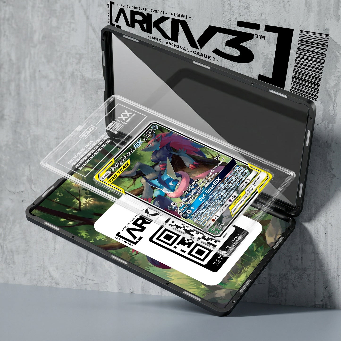 ARKIV3 TAG graded exploded mockup