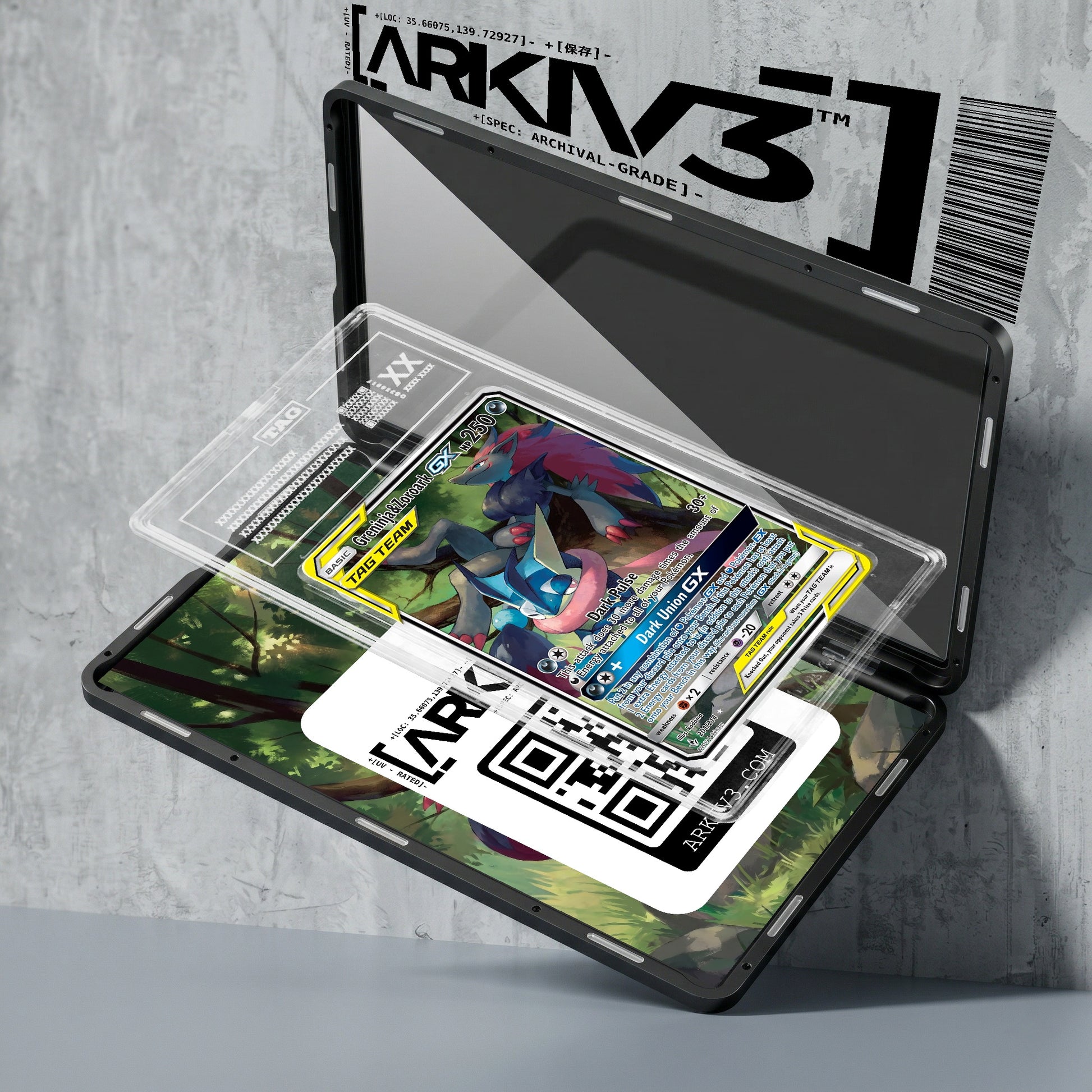 ARKIV3 TAG graded exploded mockup