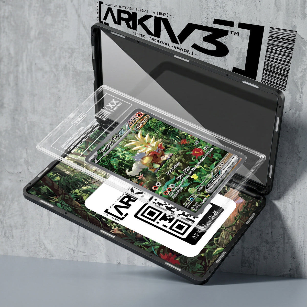 ARKIV3 TAG graded exploded mockup