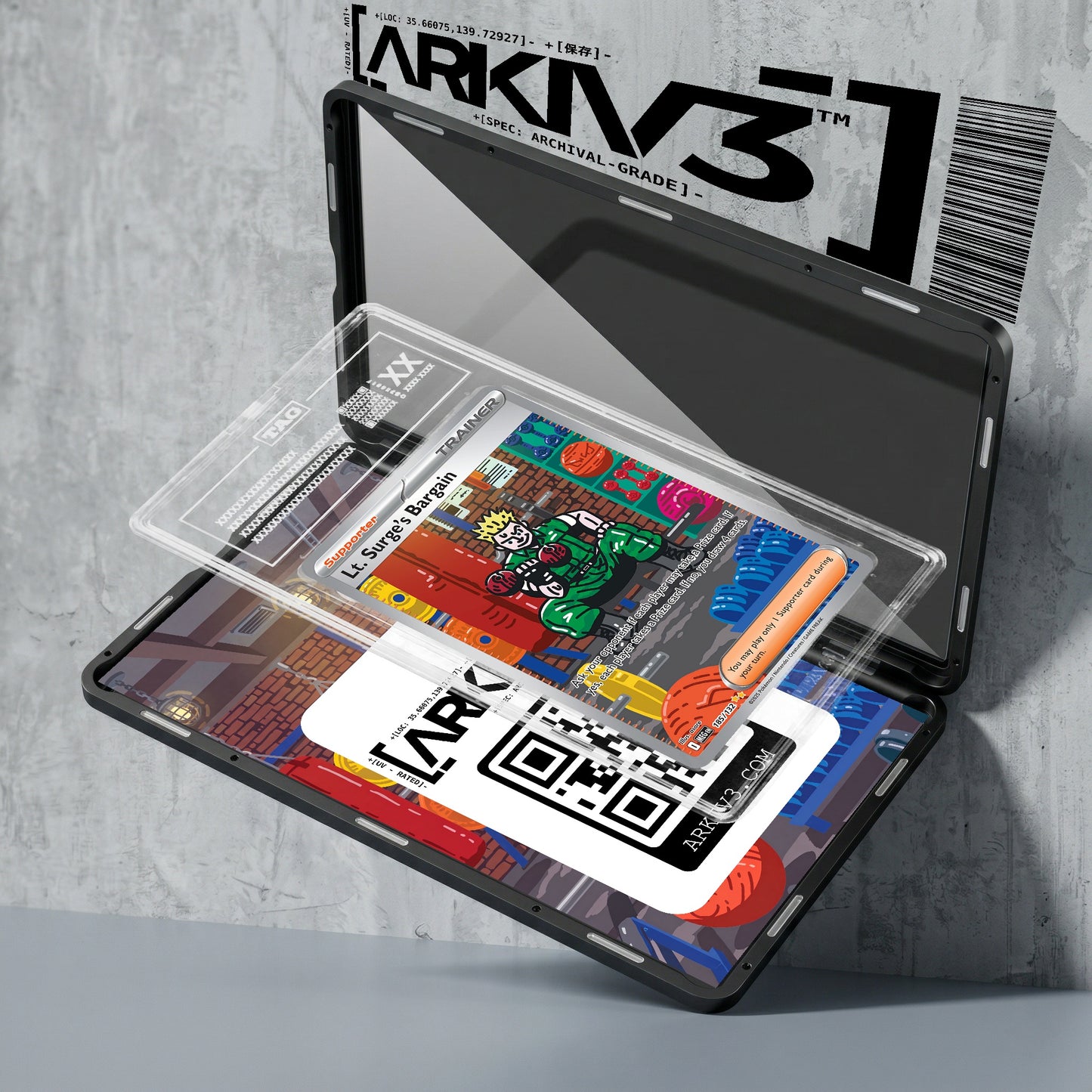 ARKIV3 TAG graded exploded mockup