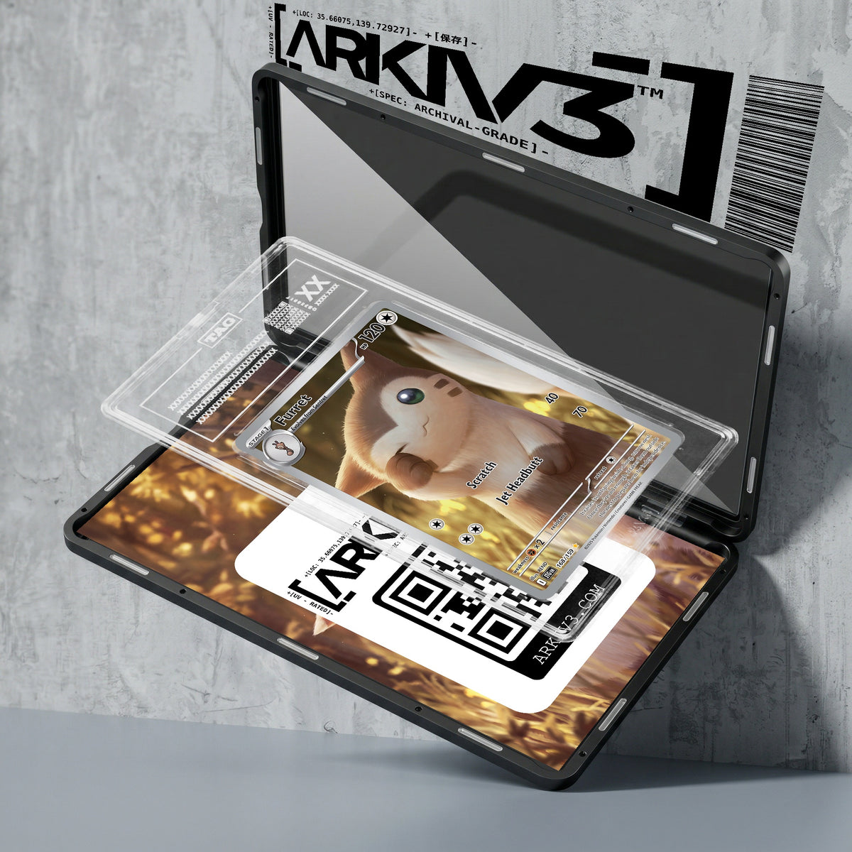 ARKIV3 TAG graded exploded mockup