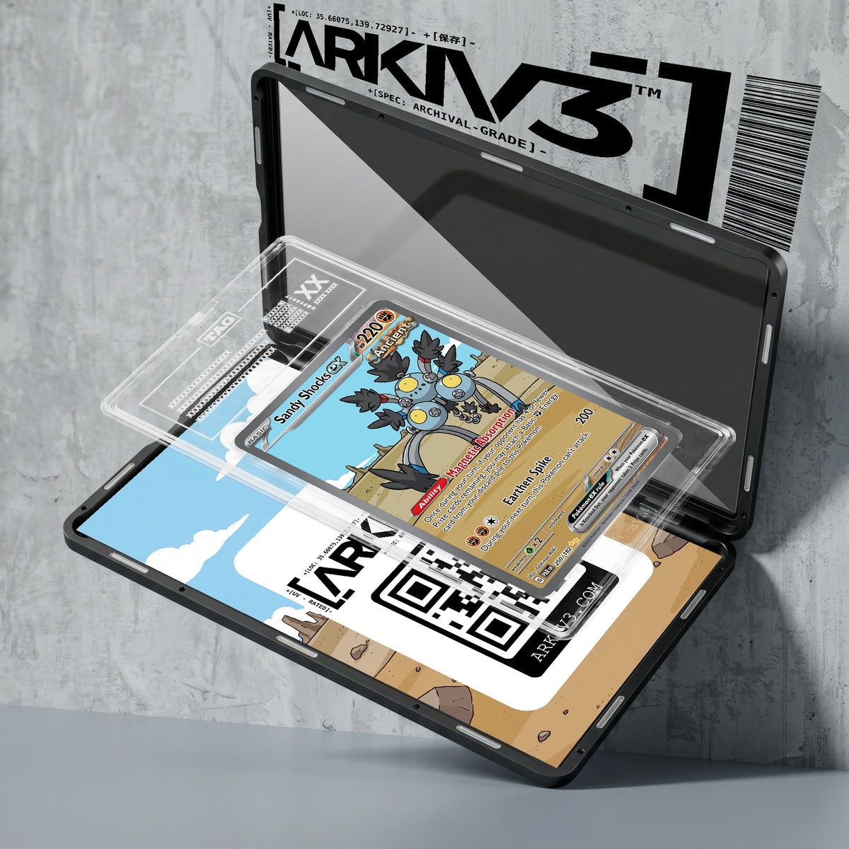 ARKIV3 TAG graded exploded mockup