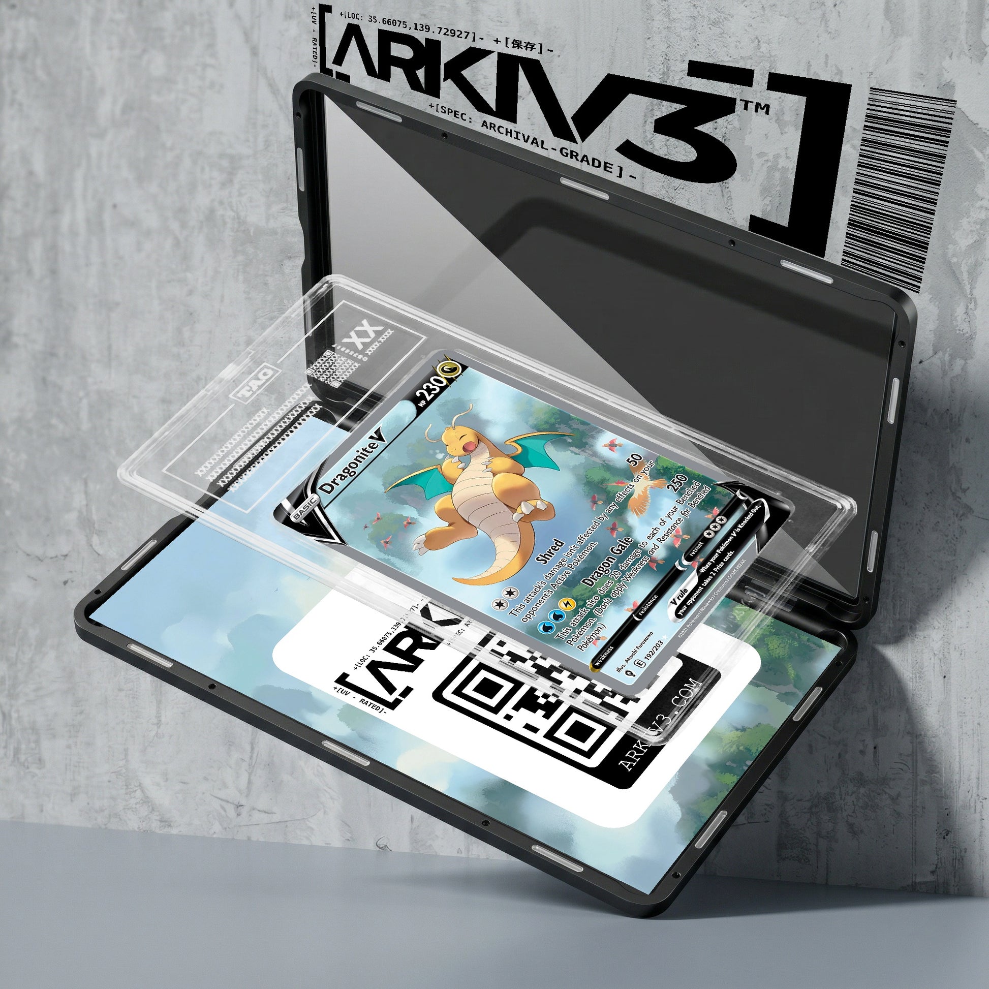 ARKIV3 TAG graded exploded mockup