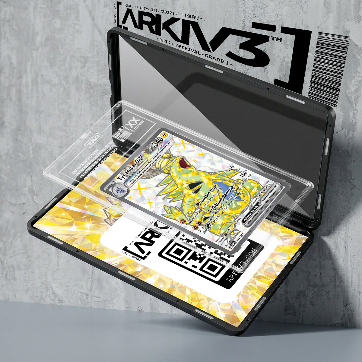 ARKIV3 TAG graded exploded mockup