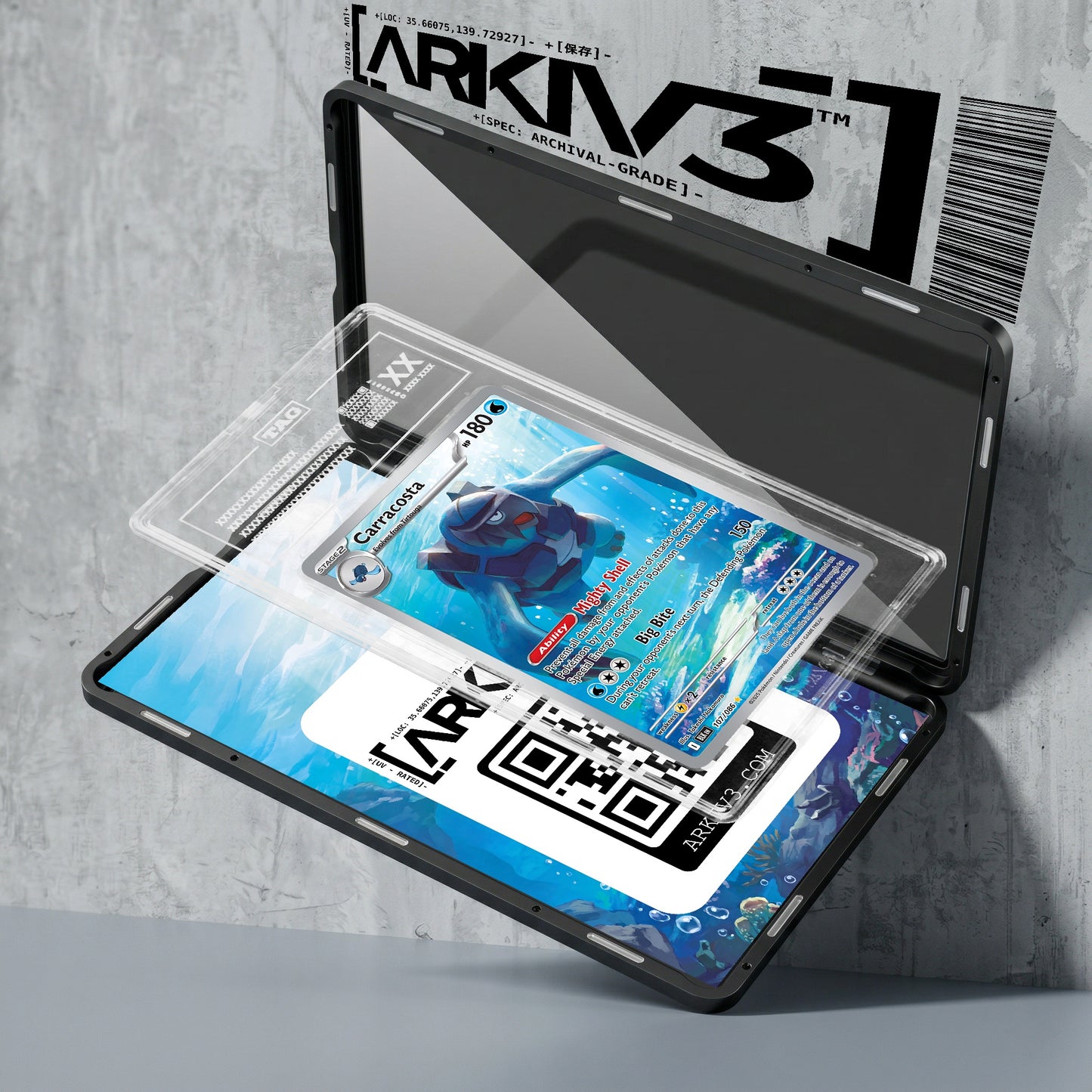 ARKIV3 TAG graded exploded mockup