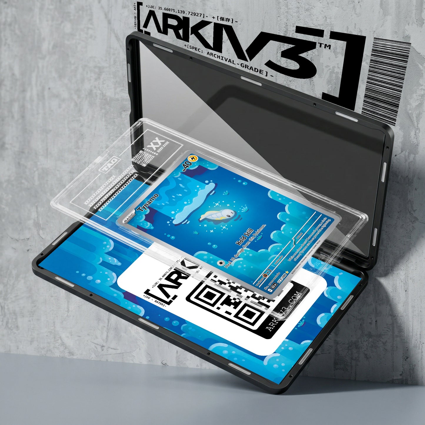 ARKIV3 TAG graded exploded mockup