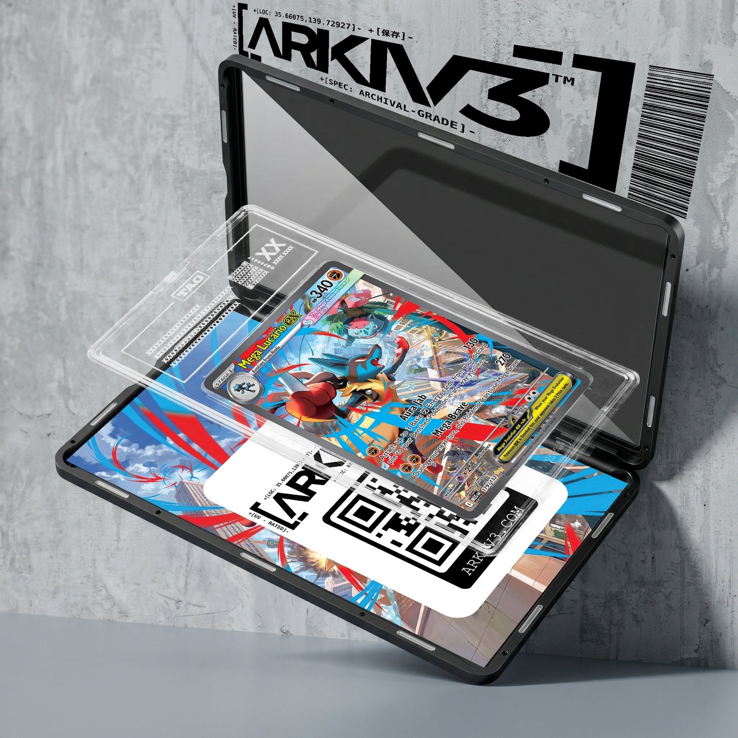 ARKIV3 TAG graded exploded mockup