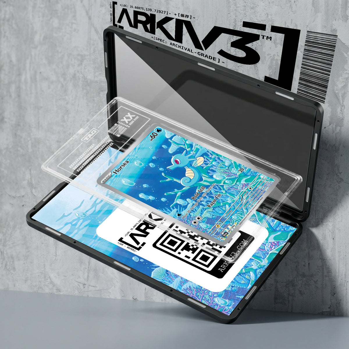 ARKIV3 TAG graded exploded mockup