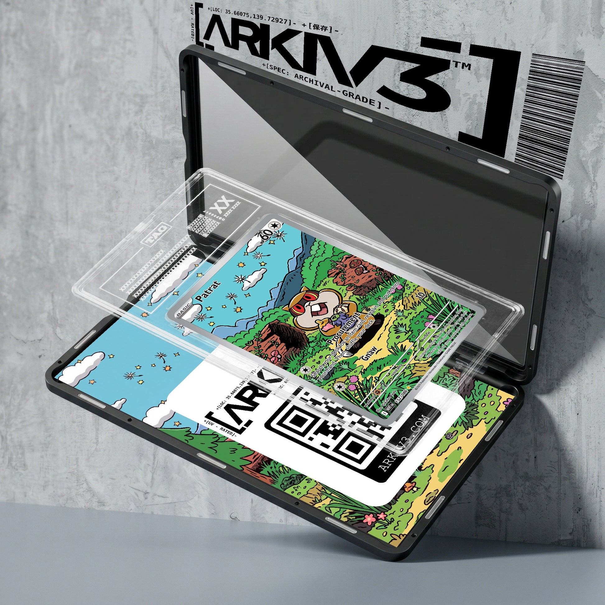 ARKIV3 TAG graded exploded mockup
