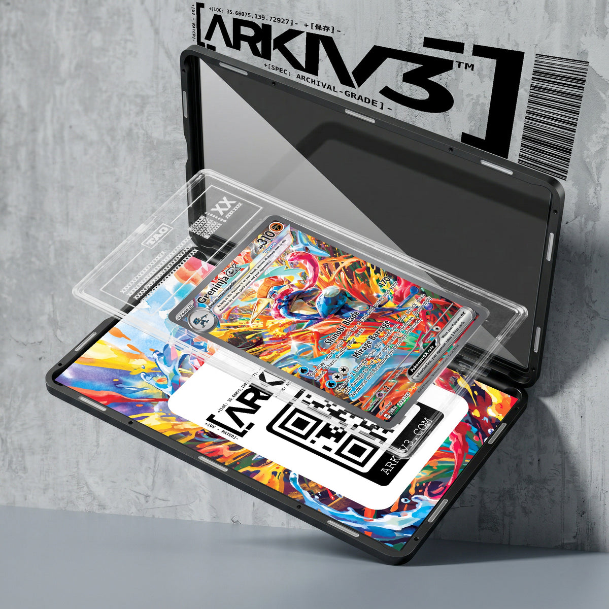 ARKIV3 TAG graded exploded mockup