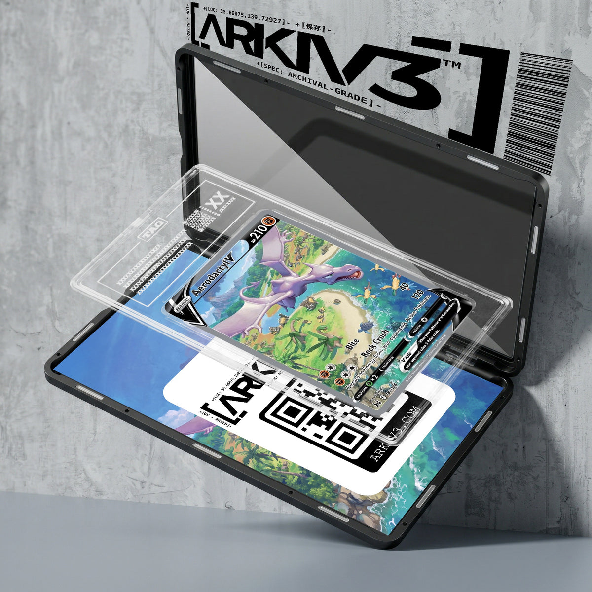 ARKIV3 TAG graded exploded mockup