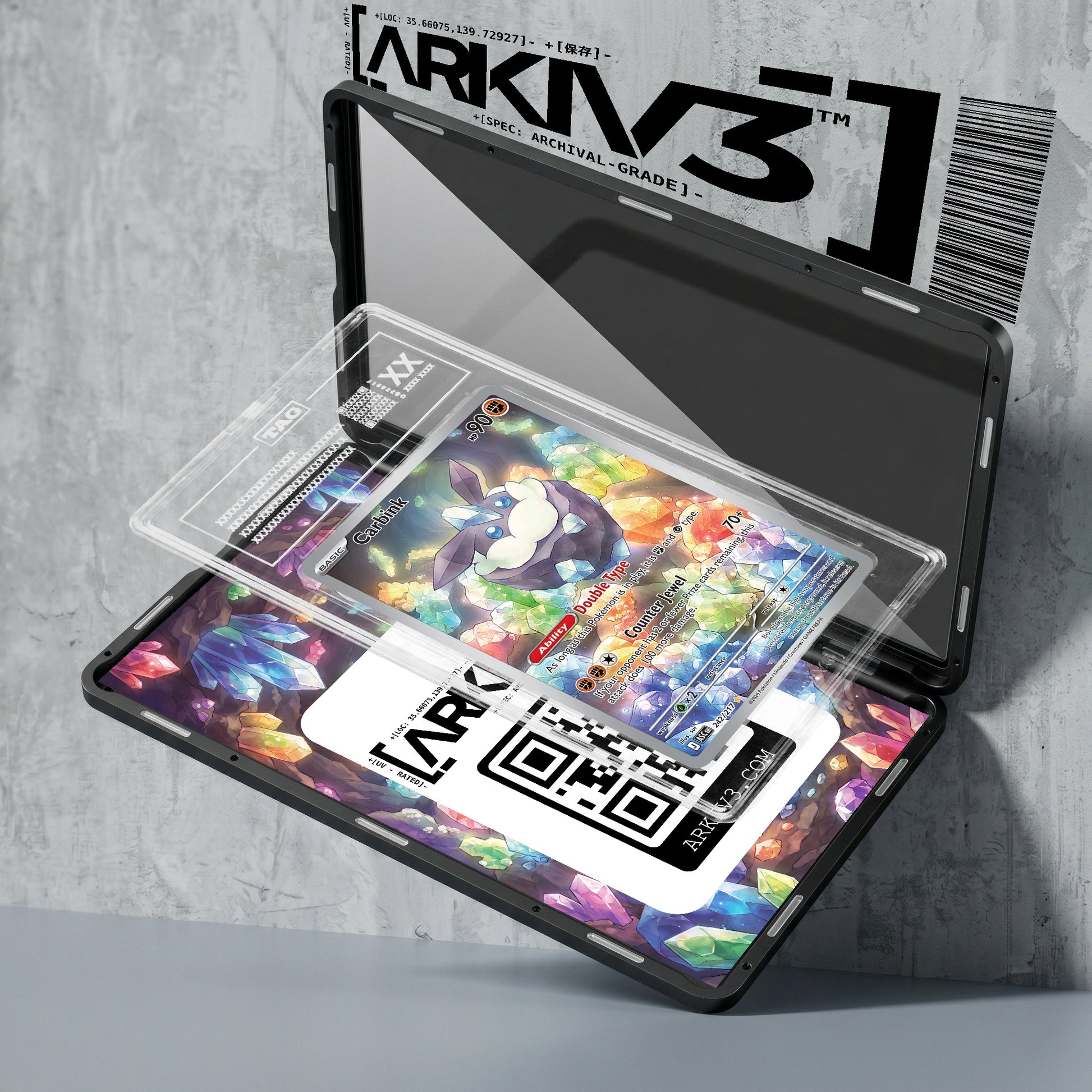 ARKIV3 TAG graded exploded mockup