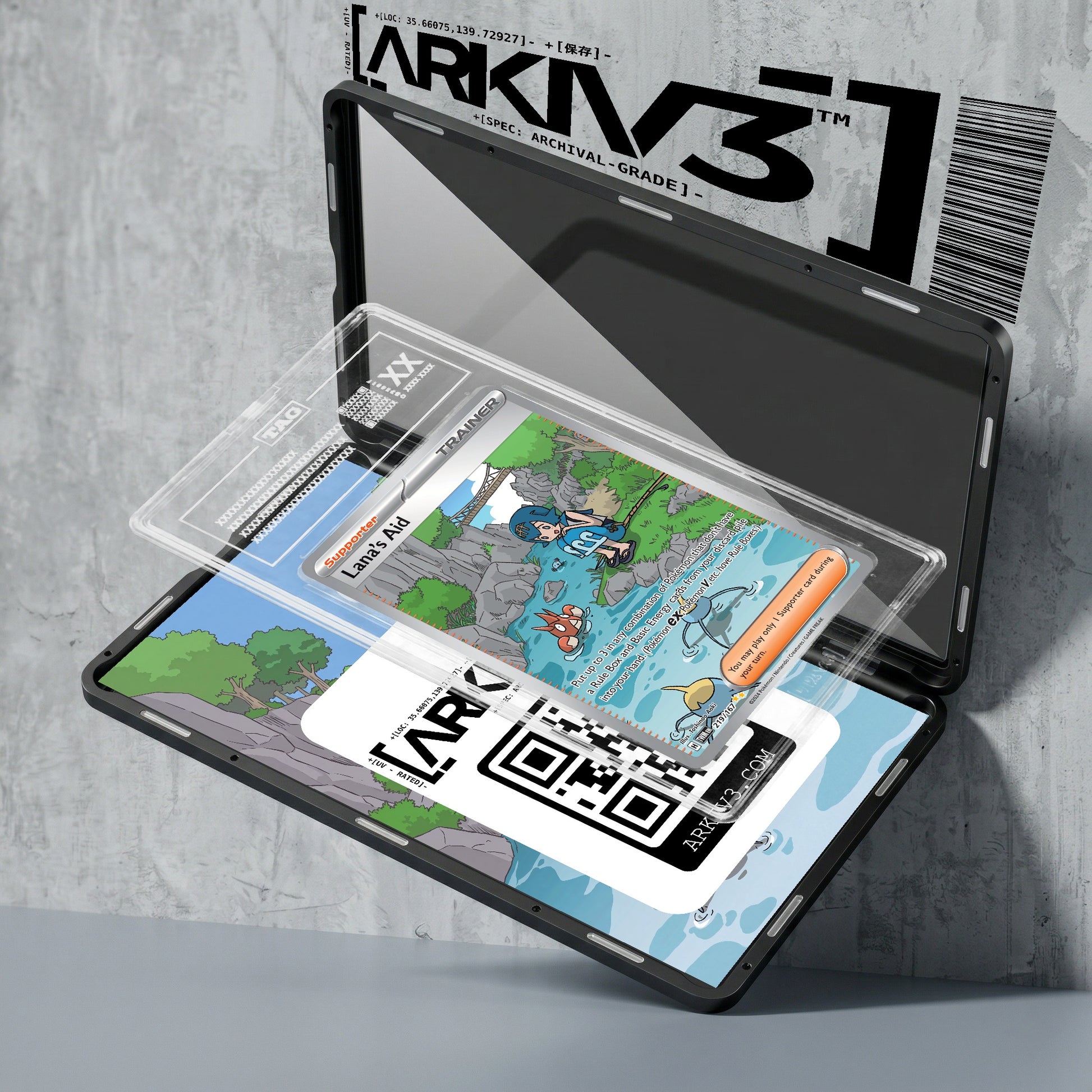 ARKIV3 TAG graded exploded mockup
