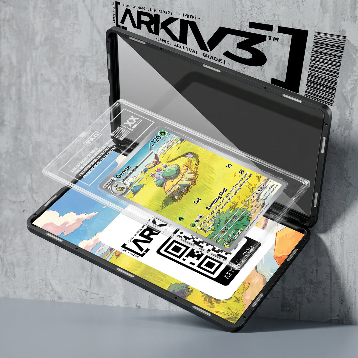 ARKIV3 TAG graded exploded mockup
