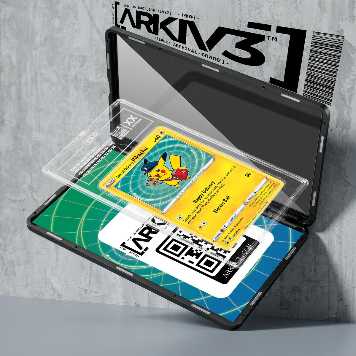 ARKIV3 TAG graded exploded mockup