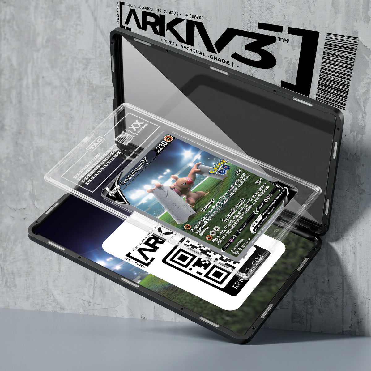 ARKIV3 TAG graded exploded mockup