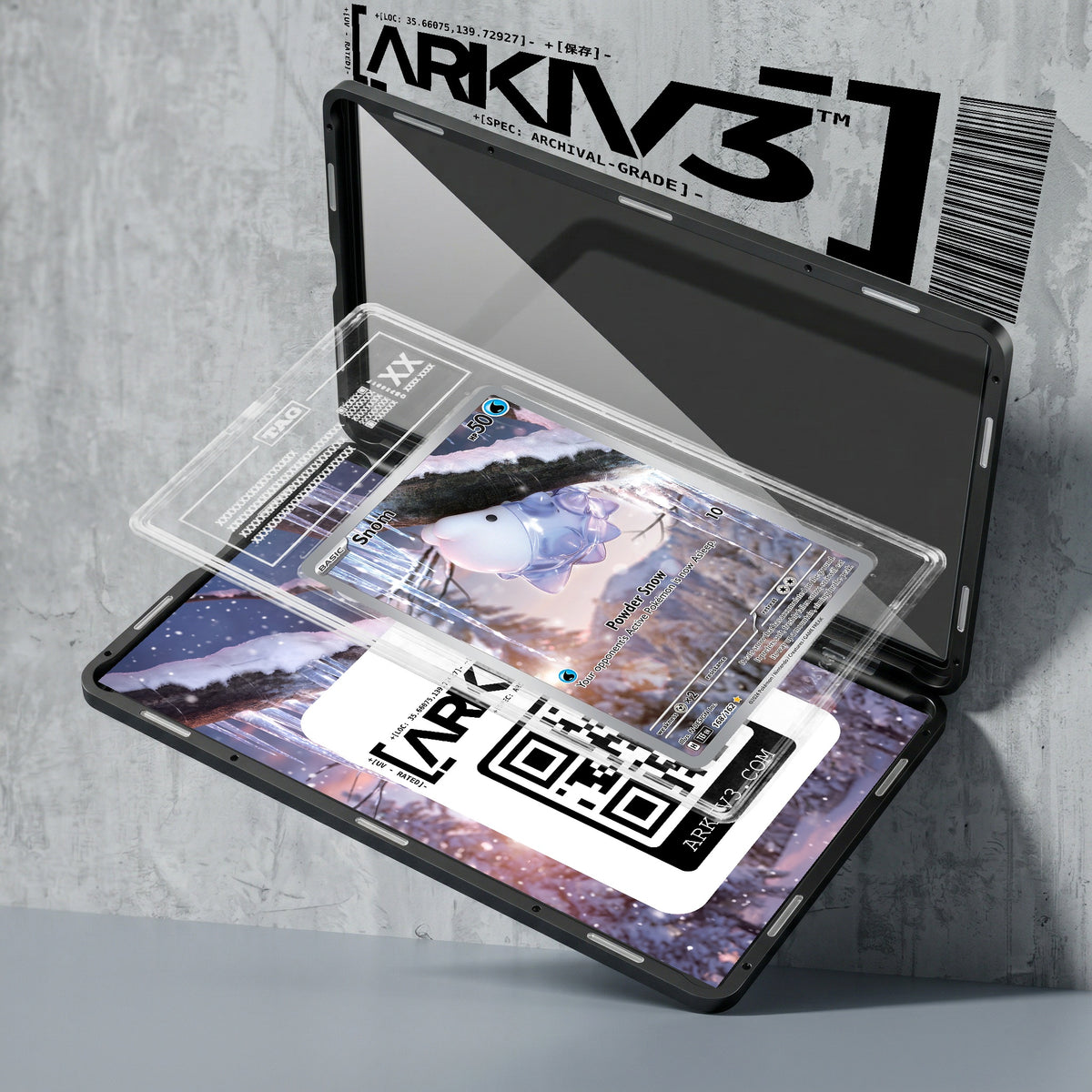 ARKIV3 TAG graded exploded mockup