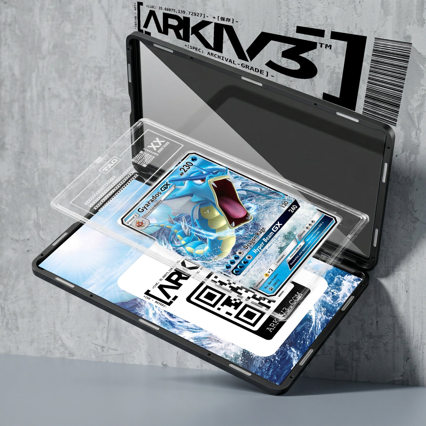 ARKIV3 TAG graded exploded mockup