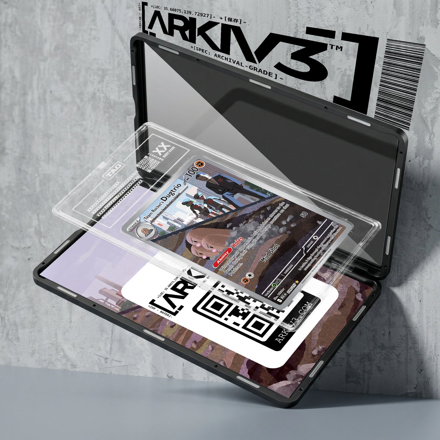 ARKIV3 TAG graded exploded mockup