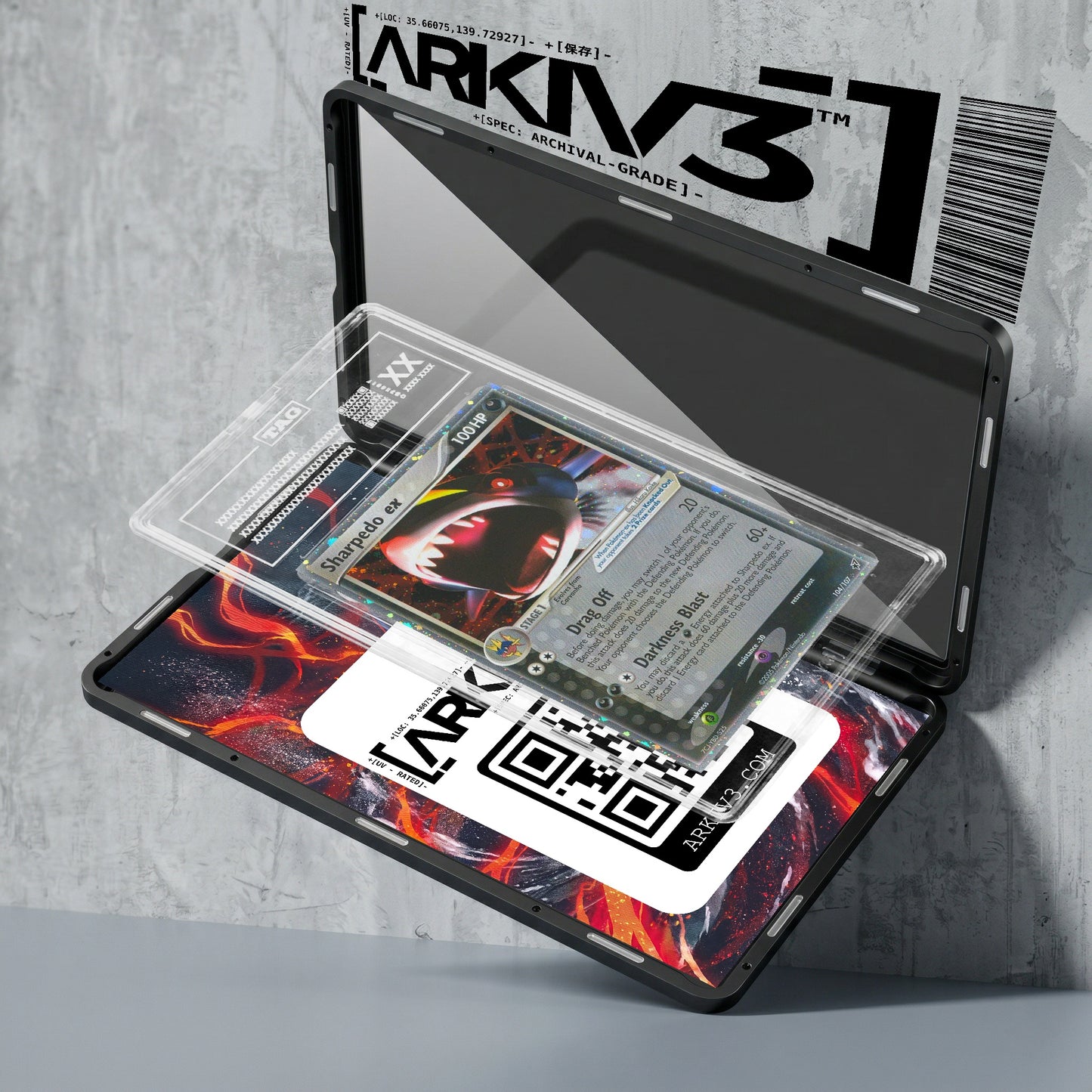 ARKIV3 TAG graded exploded mockup