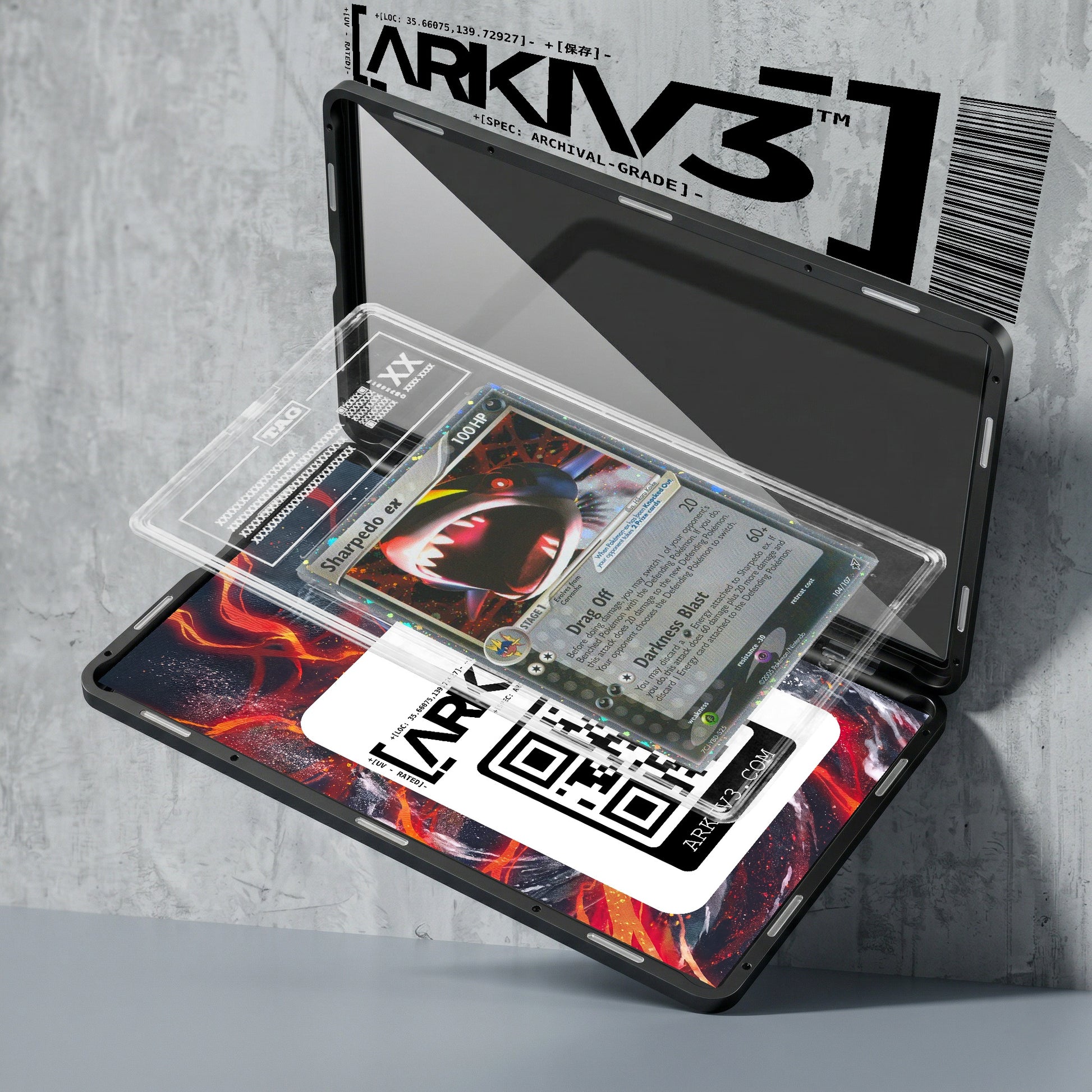 ARKIV3 TAG graded exploded mockup
