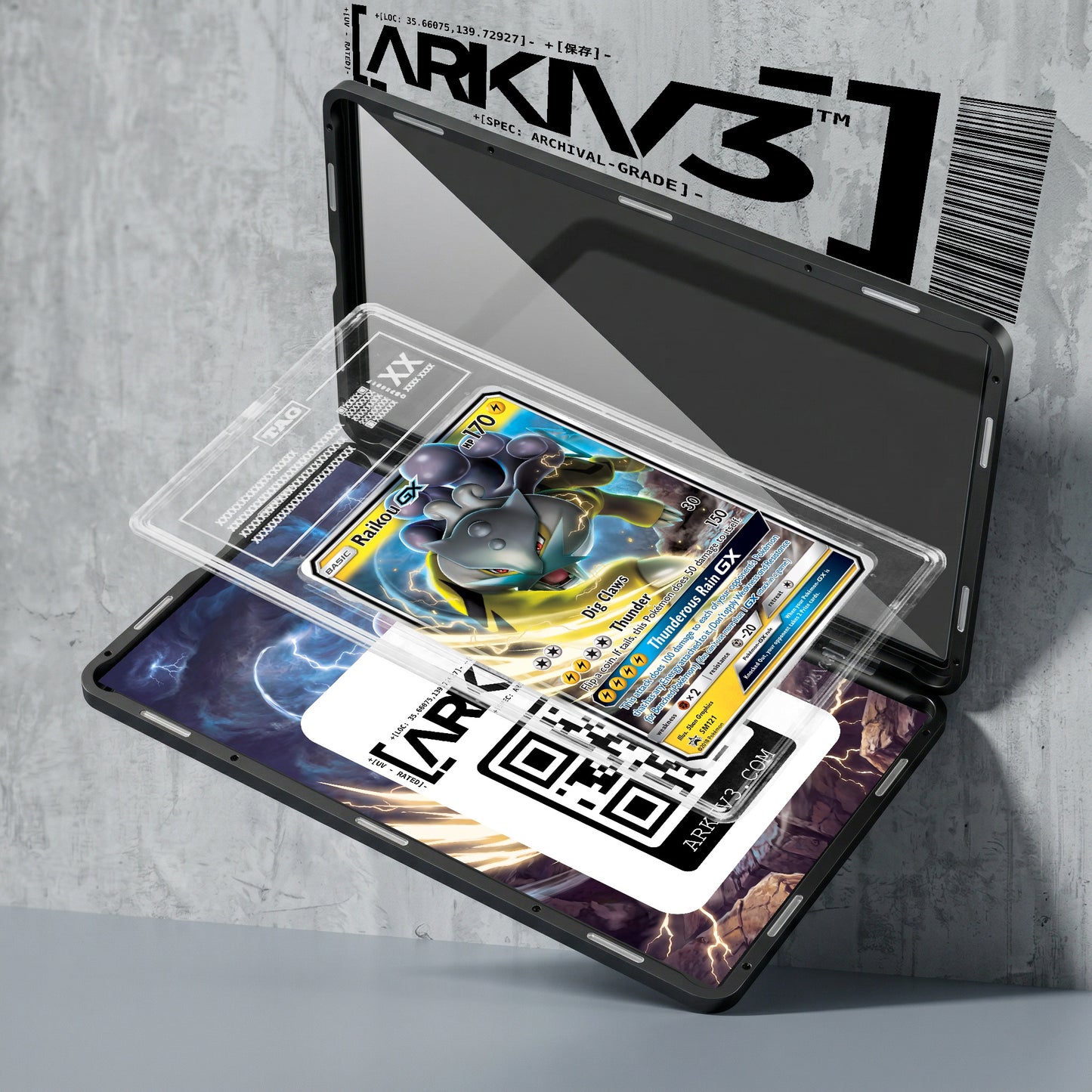 ARKIV3 TAG graded exploded mockup