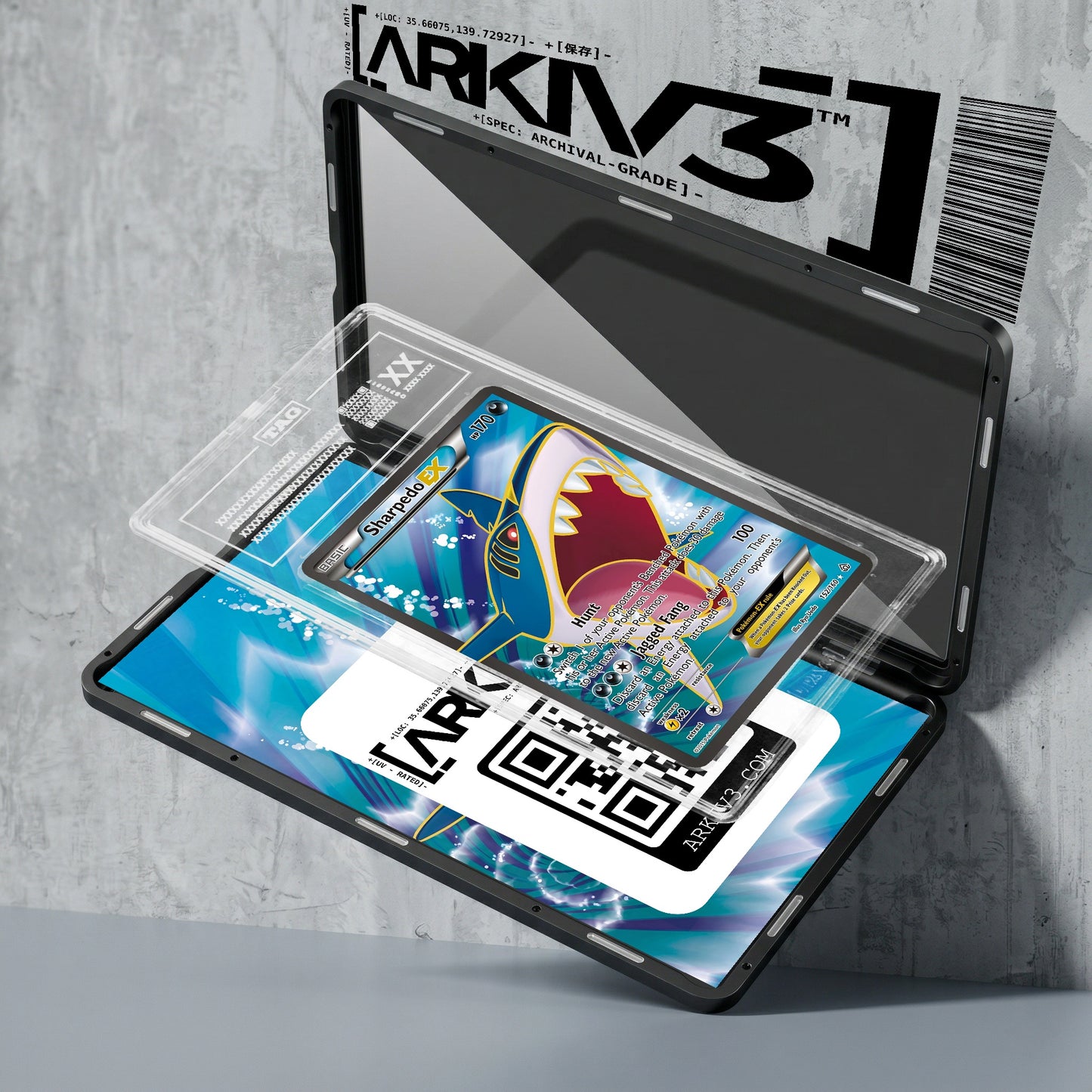 ARKIV3 TAG graded exploded mockup