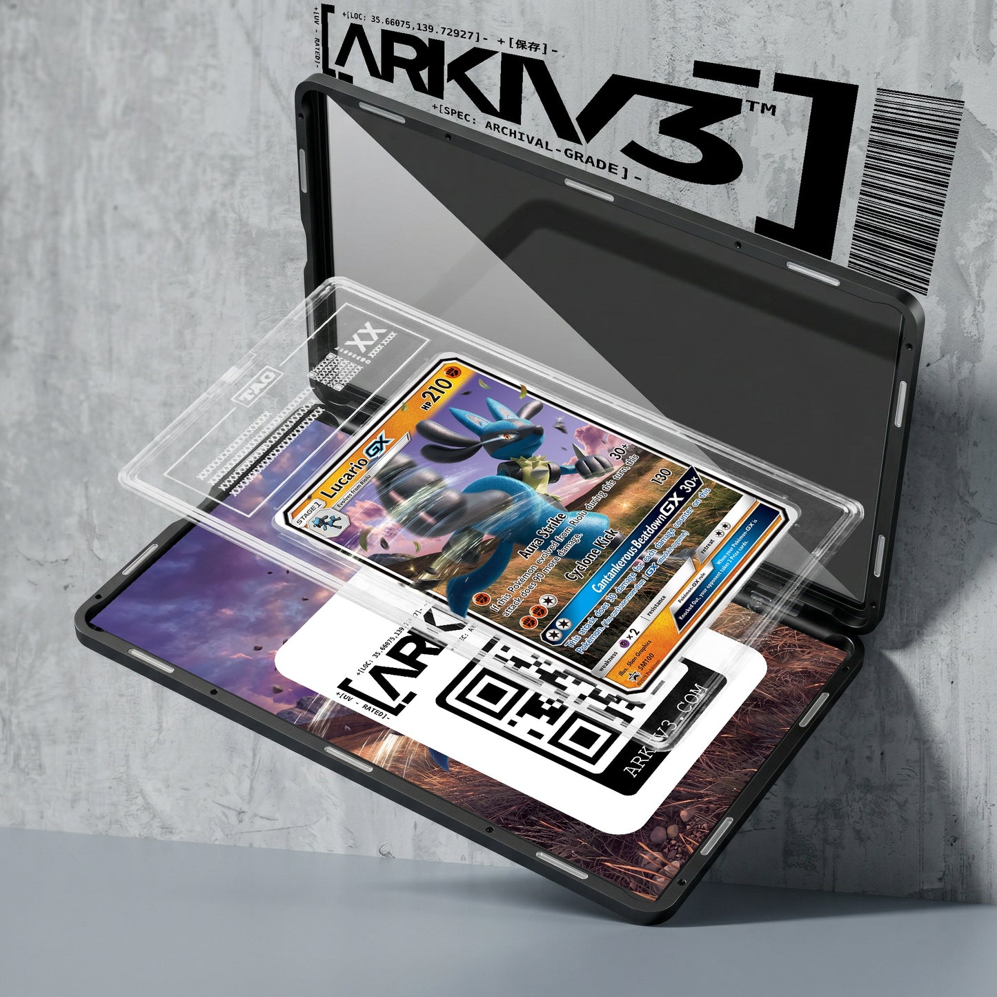 ARKIV3 TAG graded exploded mockup