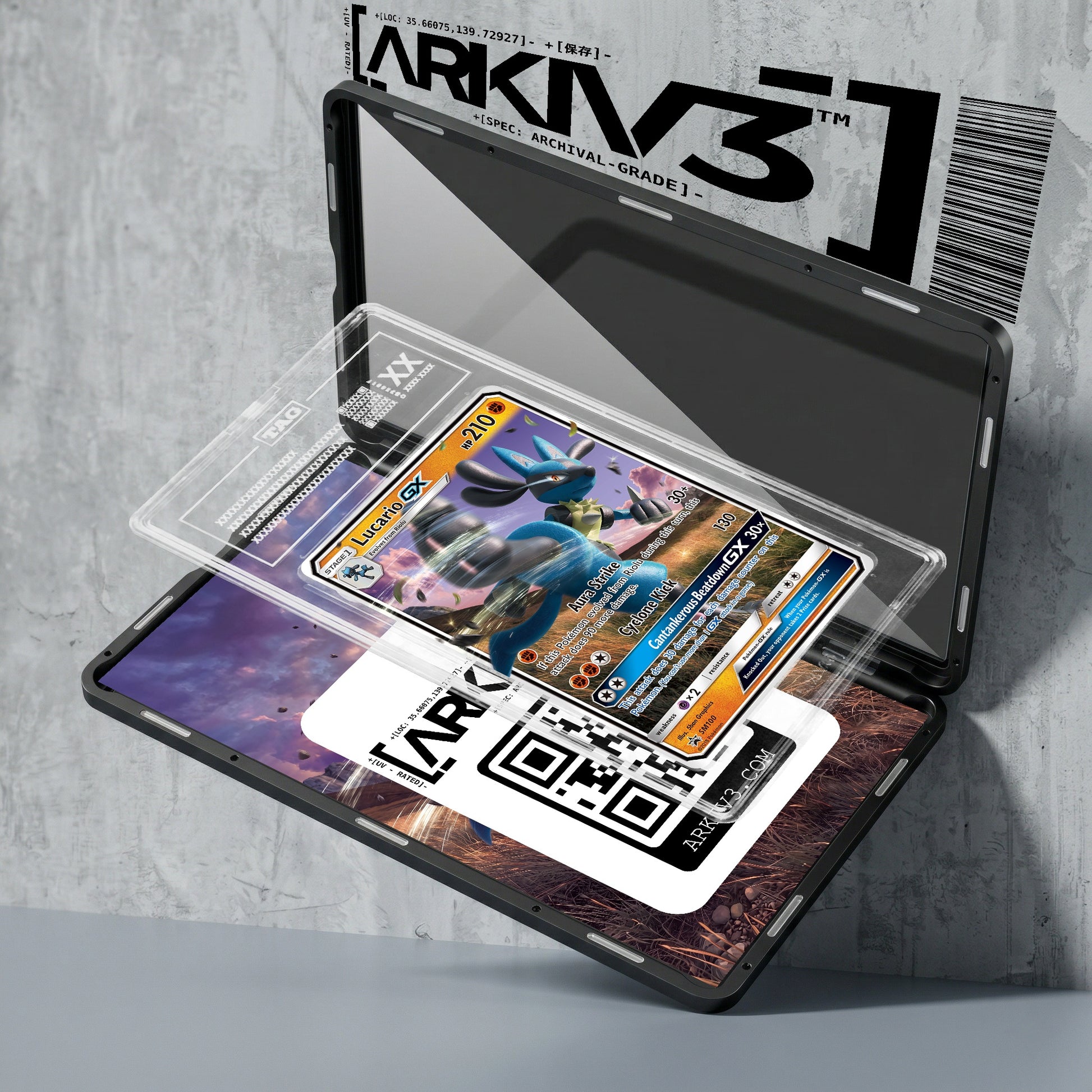 ARKIV3 TAG graded exploded mockup