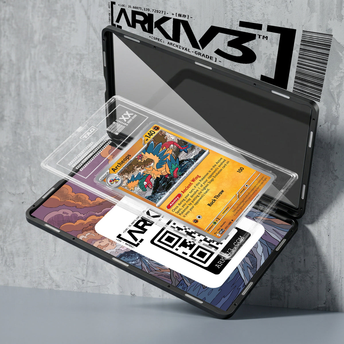 ARKIV3 TAG graded exploded mockup