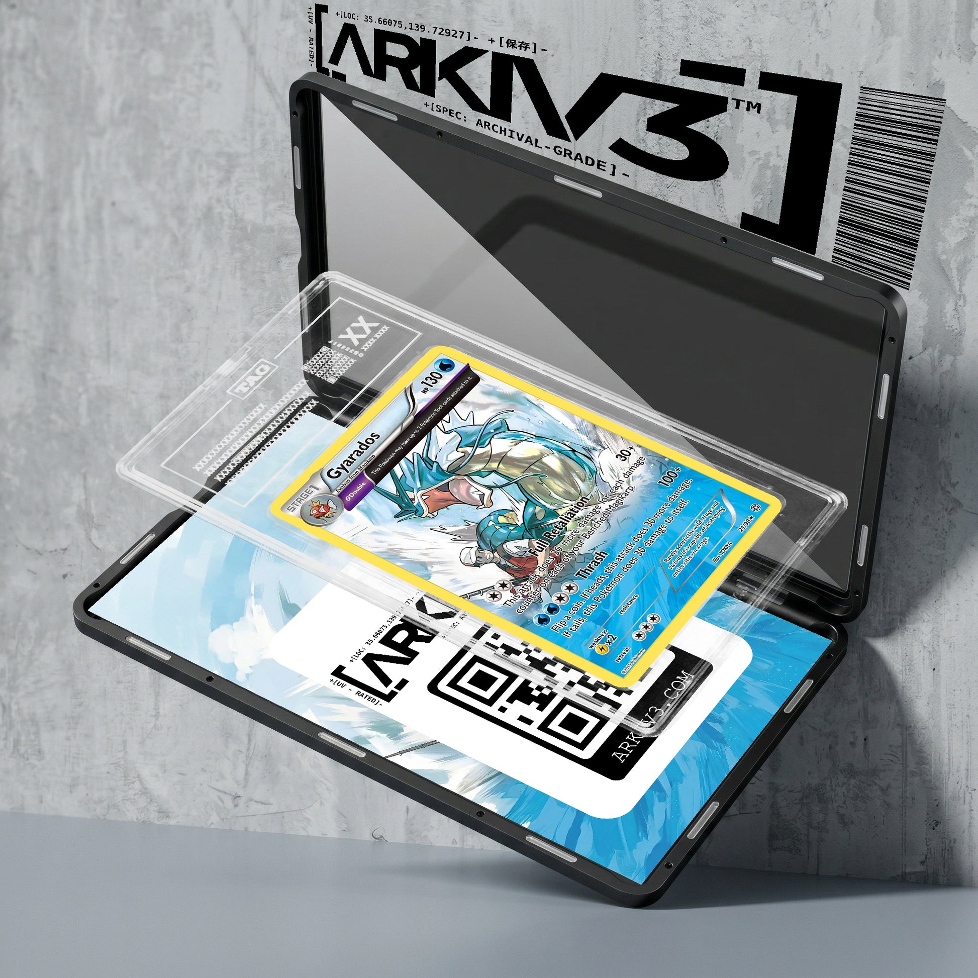 ARKIV3 TAG graded exploded mockup