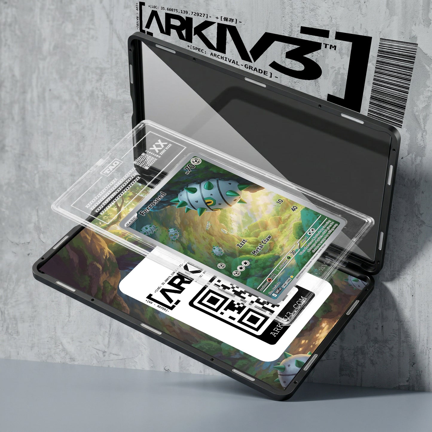 ARKIV3 TAG graded exploded mockup