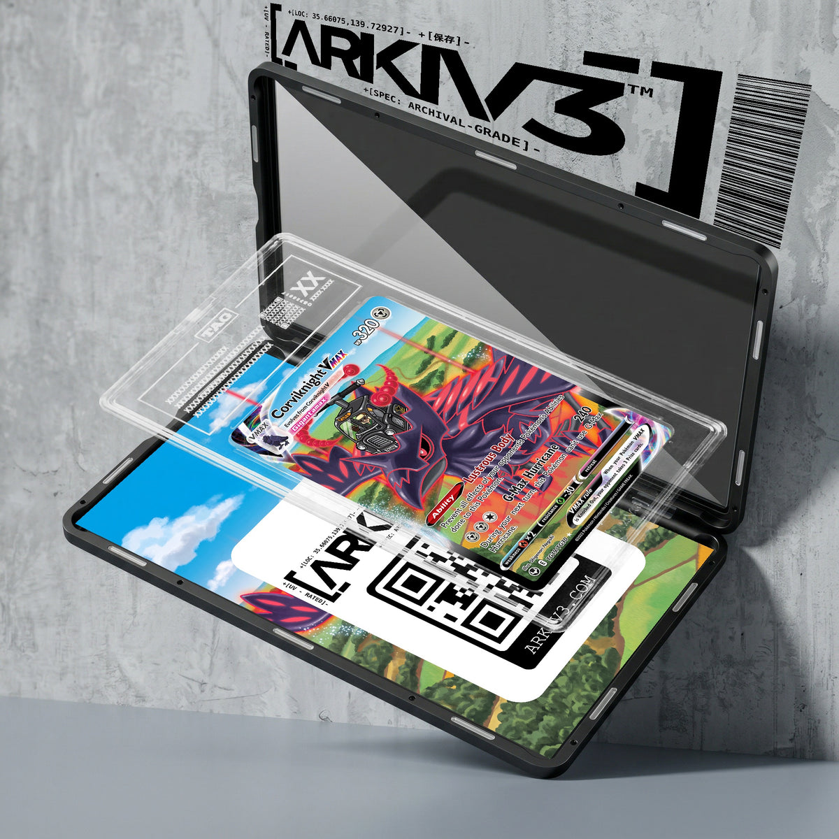 ARKIV3 TAG graded exploded mockup