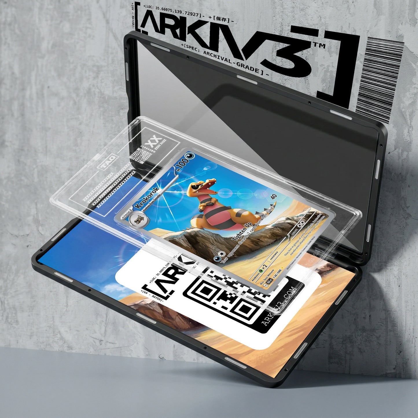 ARKIV3 TAG graded exploded mockup