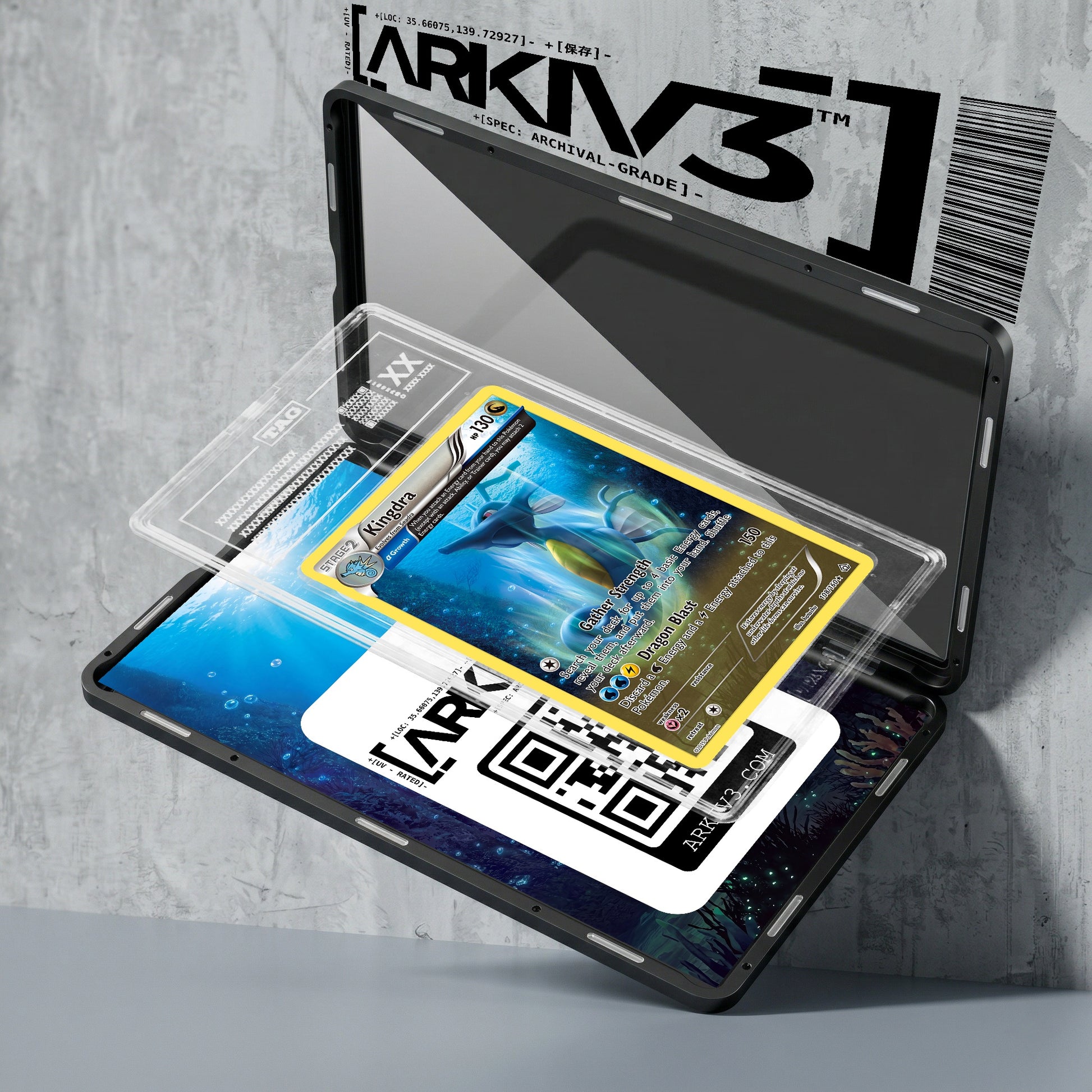 ARKIV3 TAG graded exploded mockup