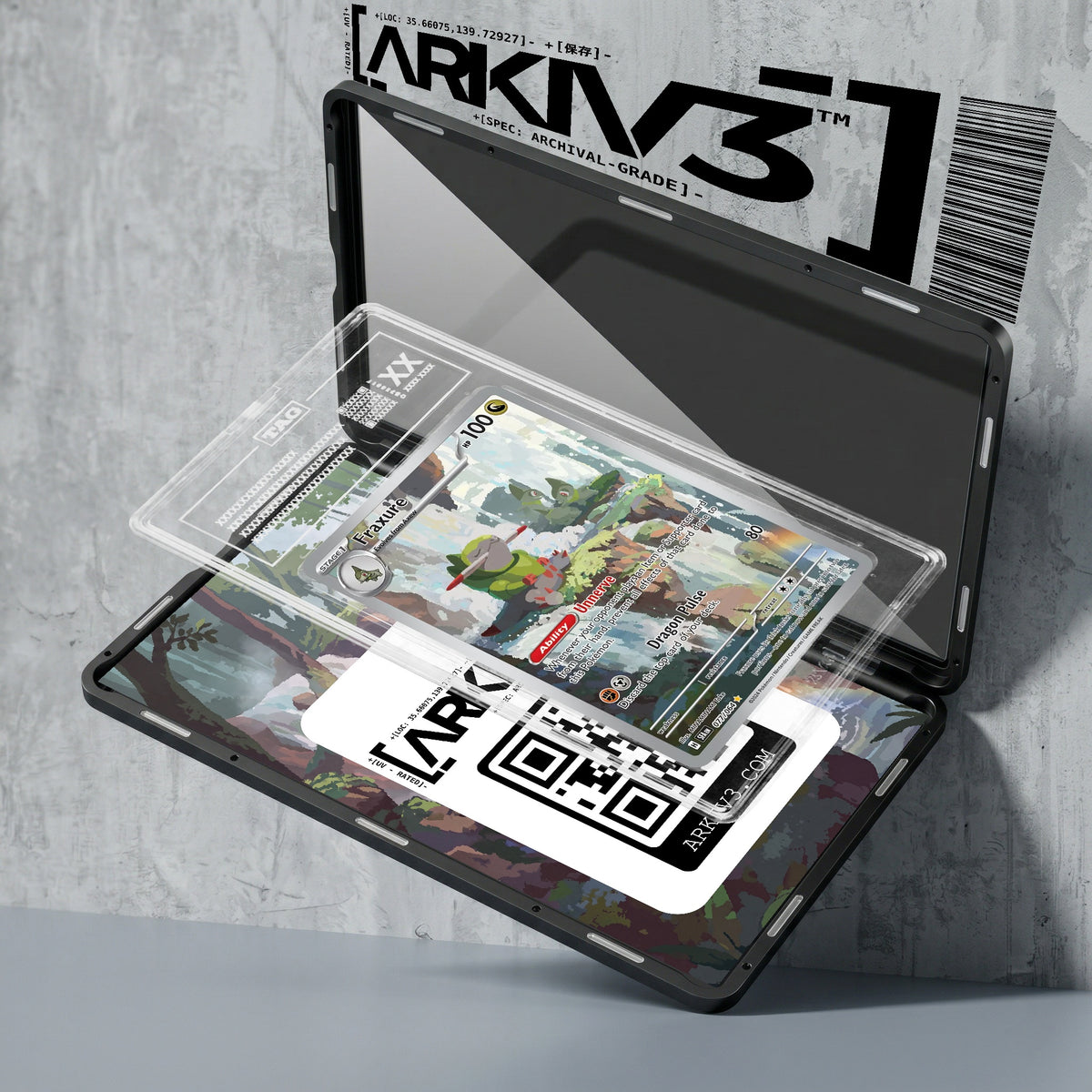ARKIV3 TAG graded exploded mockup