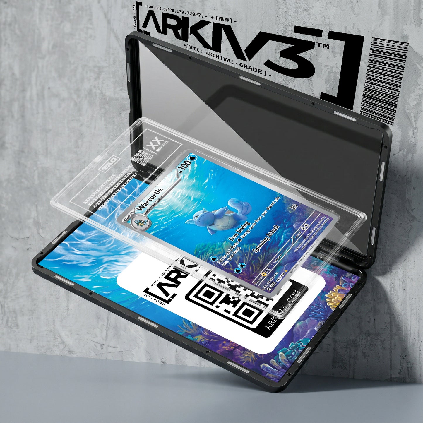 ARKIV3 TAG graded exploded mockup