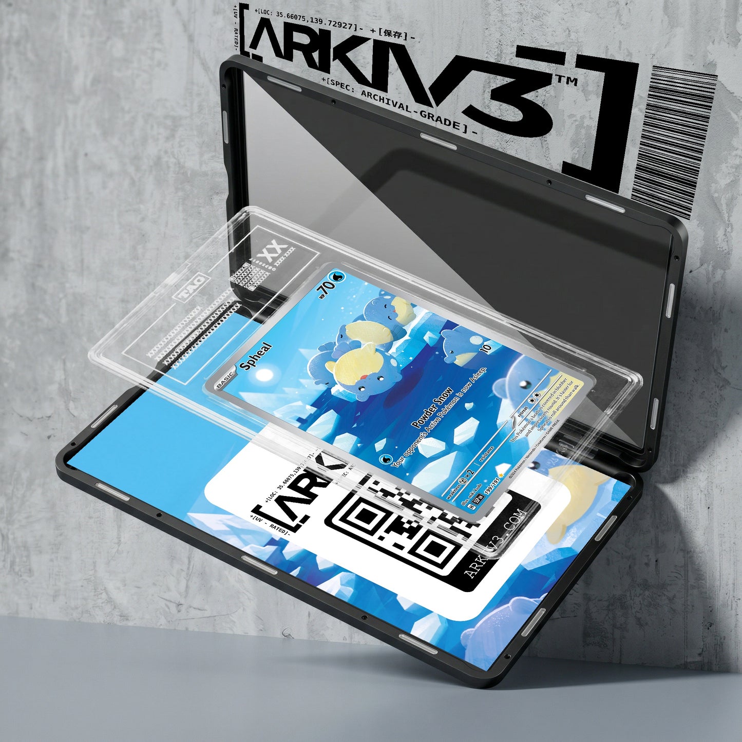 ARKIV3 TAG graded exploded mockup
