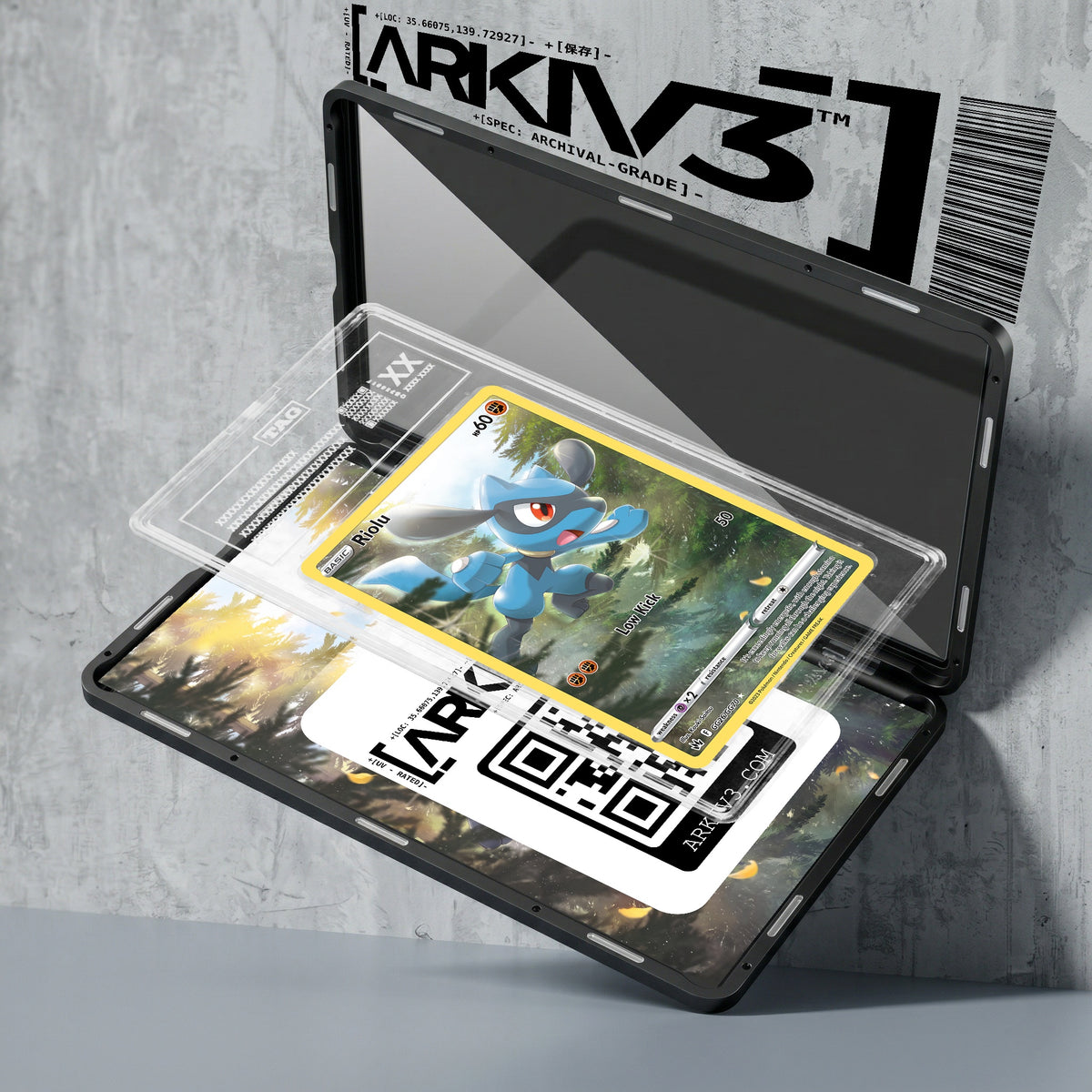 ARKIV3 TAG graded exploded mockup