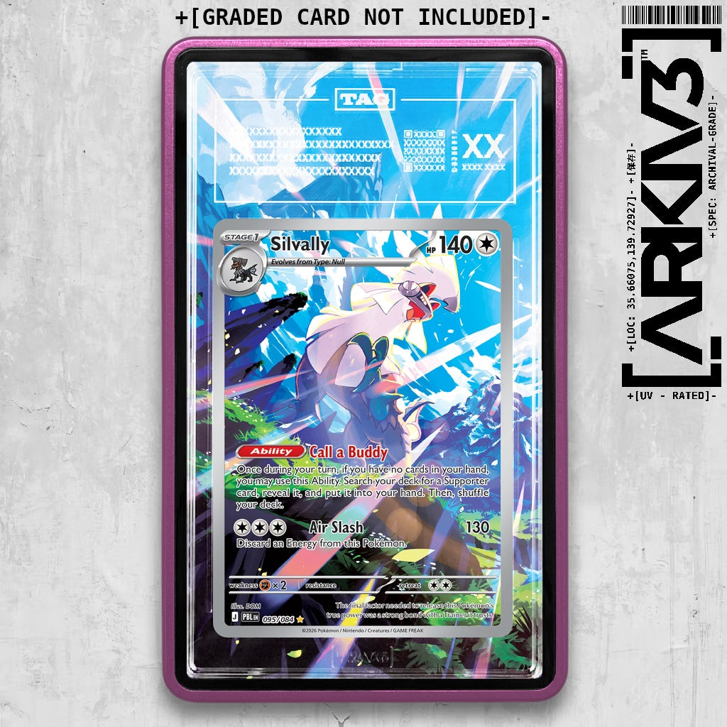 ARKIV3 TAG graded front - Purple